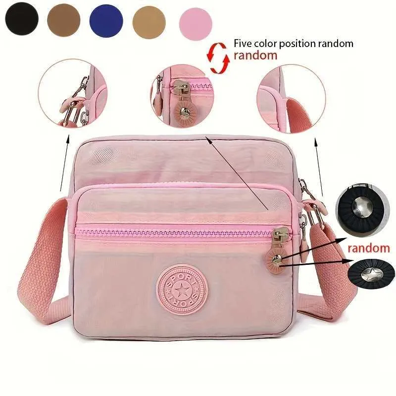 Borsa a tracolla retrò in nylon, elegante e resistente, organizer per telefono cellulare - versatile per viaggi, sport, abbigliamento casual C241021_voghion.com