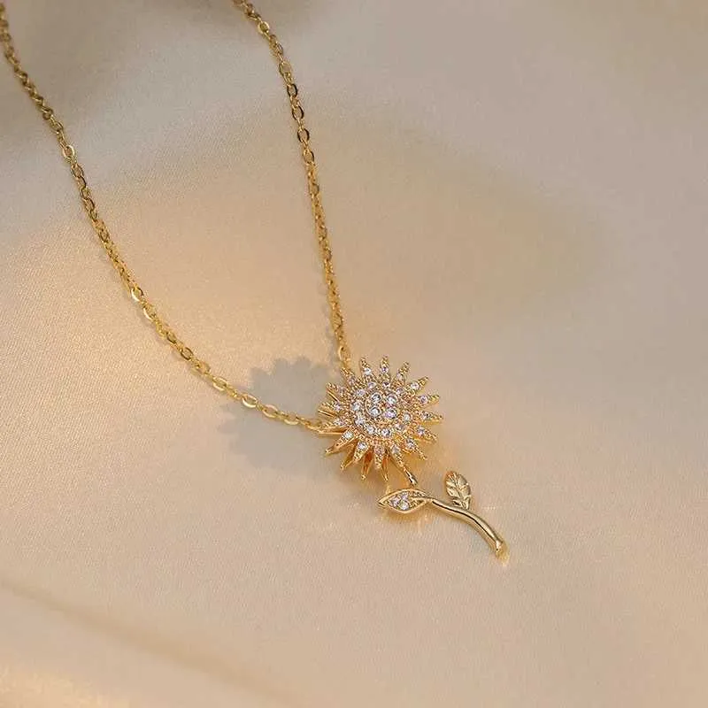 Collane con ciondolo Collane girevoli a doppio strato per donna Catena alla moda Choker Accessori per gioielli in acciaio inossidabile_voghion.com