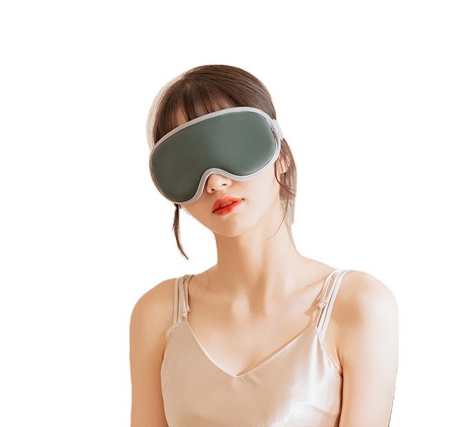Maschera per gli occhi riscaldata con vibrazione e massaggiatore per gli occhi, 5 modalità, spegnimento automatico, ricaricabile tramite USB, maschera per dormire calda con telecomando_voghion.com