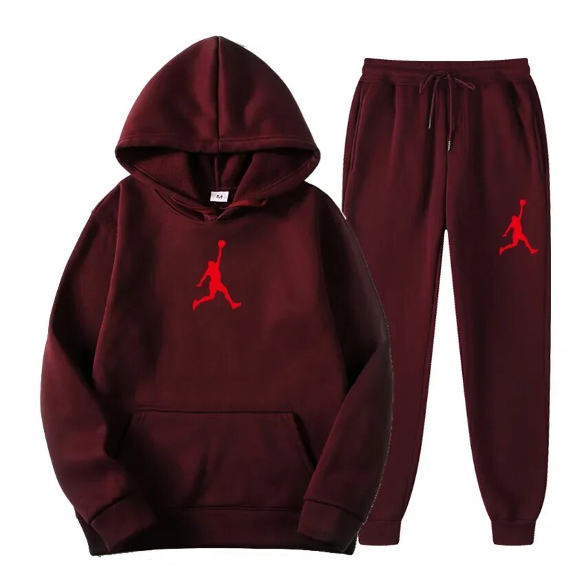 24New marque hiver hommes ensembles 2 pièces sweats à capuche + pantalons de course costumes de Sport décontracté hommes/femmes sweats survêtement à capuche_voghion.com