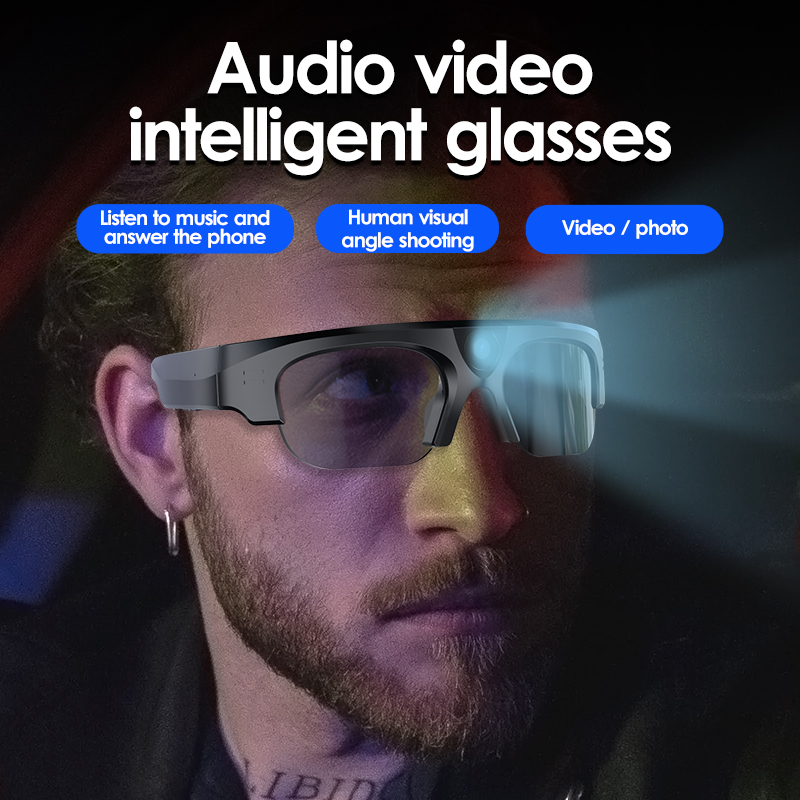 Gafas 2K HD Cámara Vídeo Conducción Grabación Ciclismo Gafas Inteligentes Audio DVR Cámara Gafas de Sol Accesorios para Deportes al Aire Libre_voghion.com