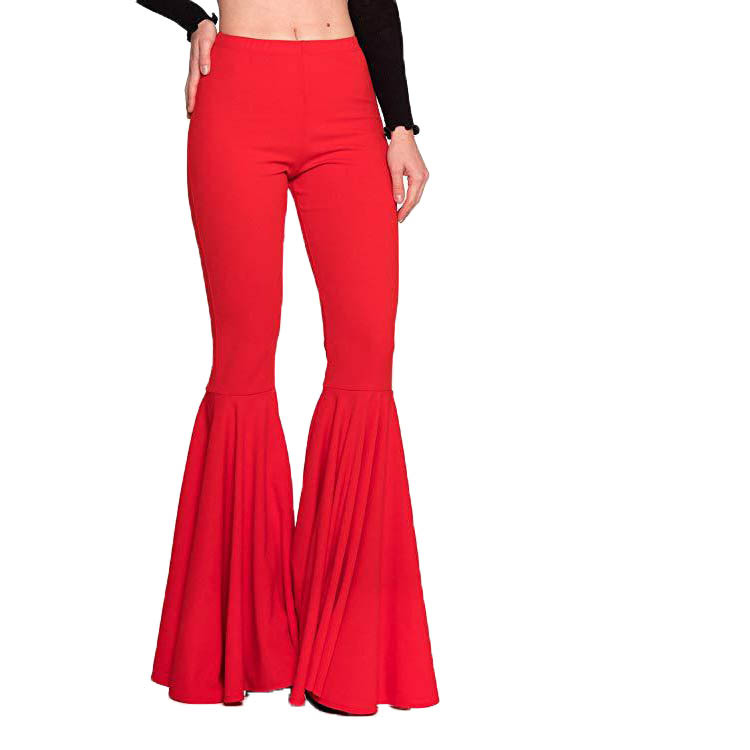 Kadın Deniz Kızı Büyük Yüksek Bel Slim Fit Elastik Günlük Pantolon_voghion.com