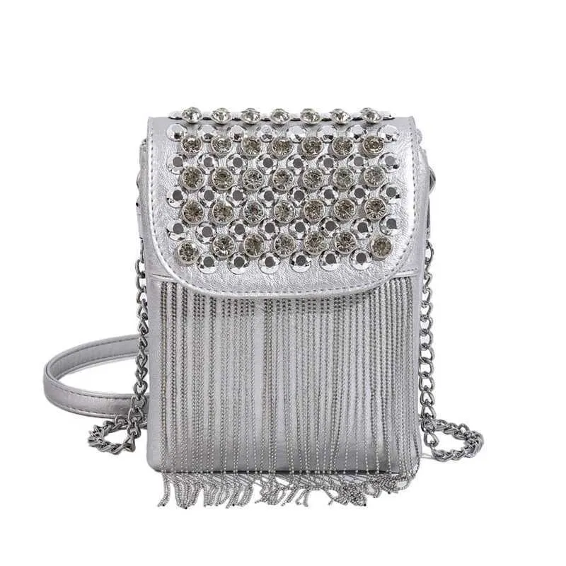 Borsa a tracolla da donna con fibbia magnetica, elegante design con nappe, tracolla Ba241216_voghion.com