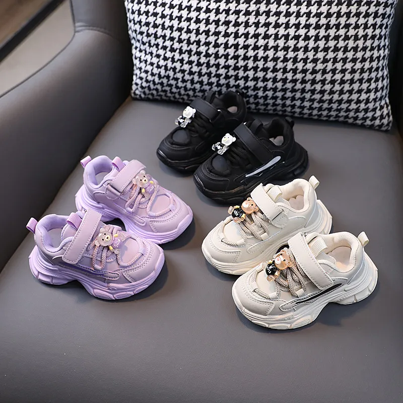 for Boys Girls Sports New 2024 Cartoon Bear Children Cutefeet Leisure Soft Kids Sneakers Non-slip Cute Baby Toddler_voghion.com