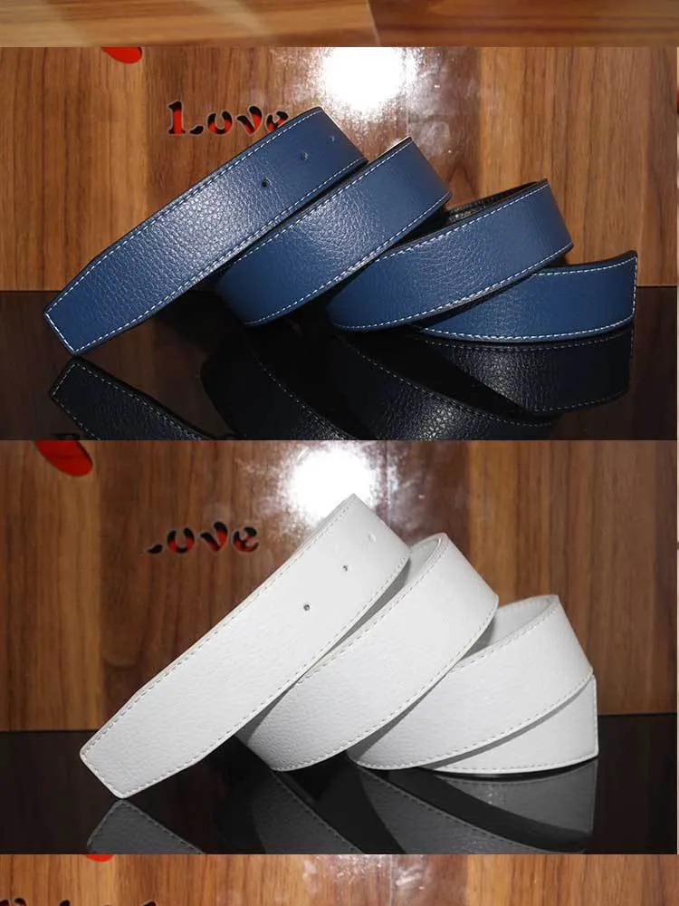 Mit Box Designer Mode Herren Business Ceinture Glatte Gold Sier Schnalle Echtes Leder Gürtel Für Männer Taille Gürtel_voghion.com