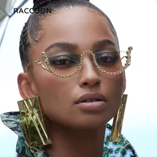 2000S Y2K Aesthetic Sunglasses Women Fashion Band Sun Glasses Men Hip Hop Moon Shades Vintage Half Fame Cool_voghion.com