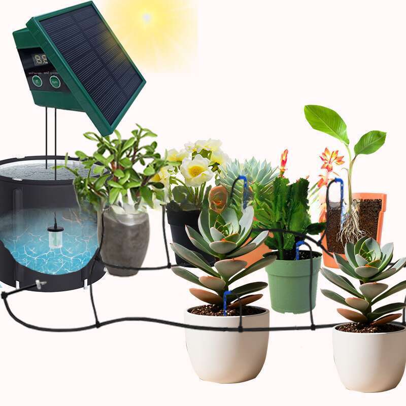Temporizador de irrigação movido a energia solar Lazy Artifact Sistema de irrigação por gotejamento automático_voghion.com