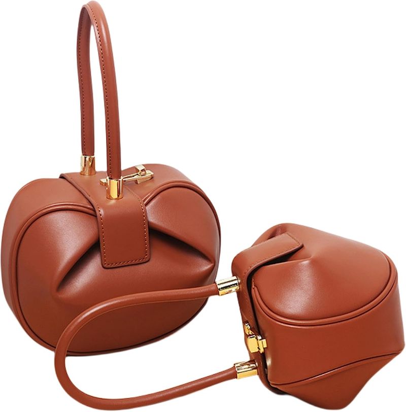 Damenhandtasche aus echtem Leder, 2024 Schulter-Retro-Mode, einzigartiges Design, vielseitige Knödeltasche, hochwertige_voghion.com