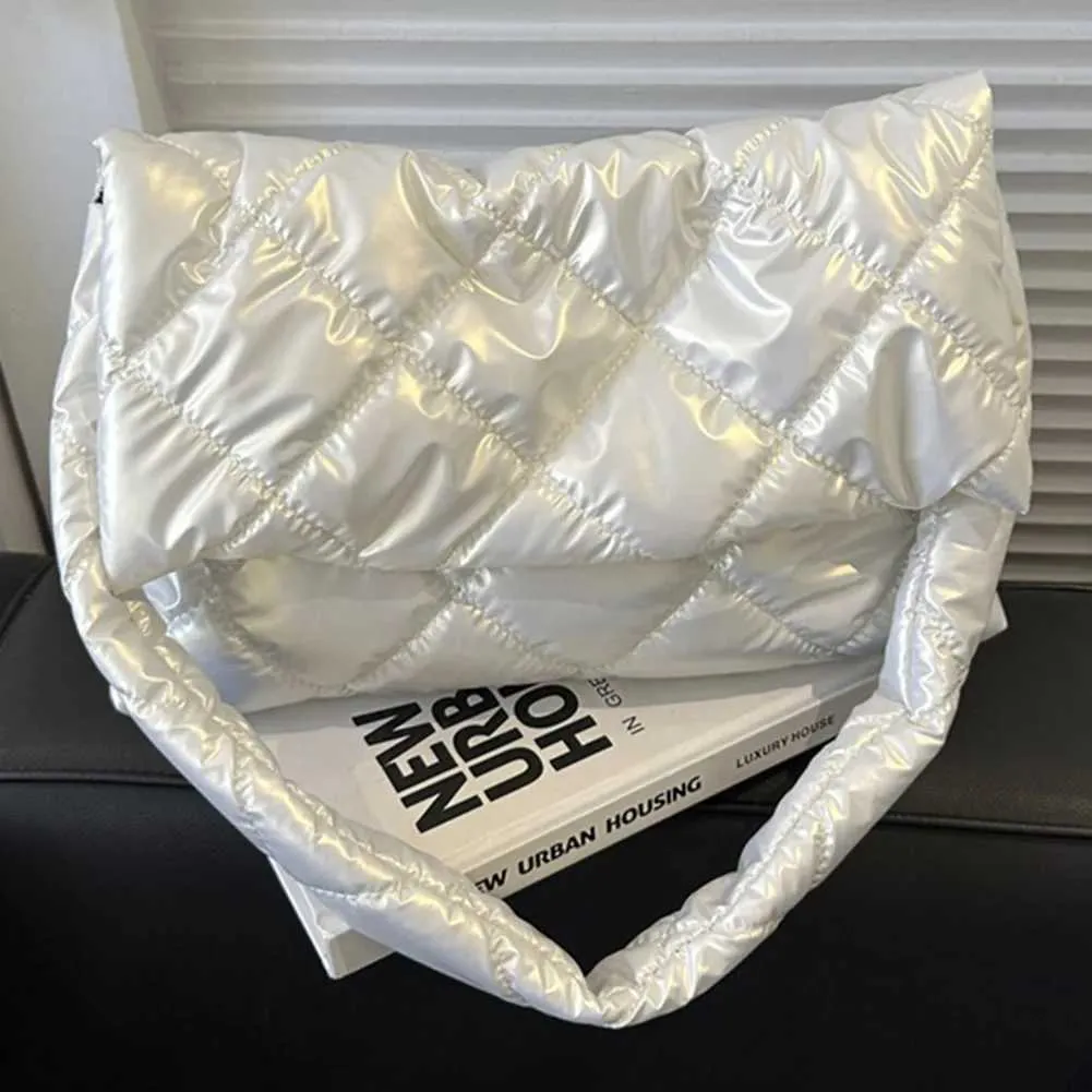 Borsa a tracolla imbottita in cotone imbottito invernale da donna alla moda, 2023, in nylon_voghion.com