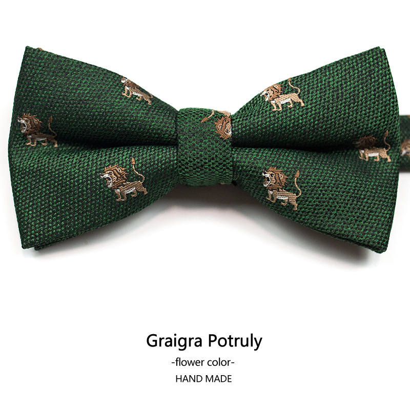 Herren-Krawatten und Taschentücher im Großhandel mit Kleintier-Löwe-Welpe-Pony-Fliege für Herren_voghion.com