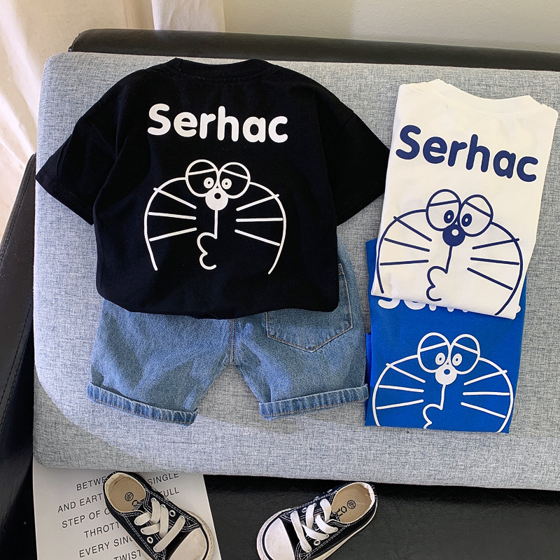 Fashion 2 3 Baby Net One Year Children's Clothing Boys Summer Short sleeved Set