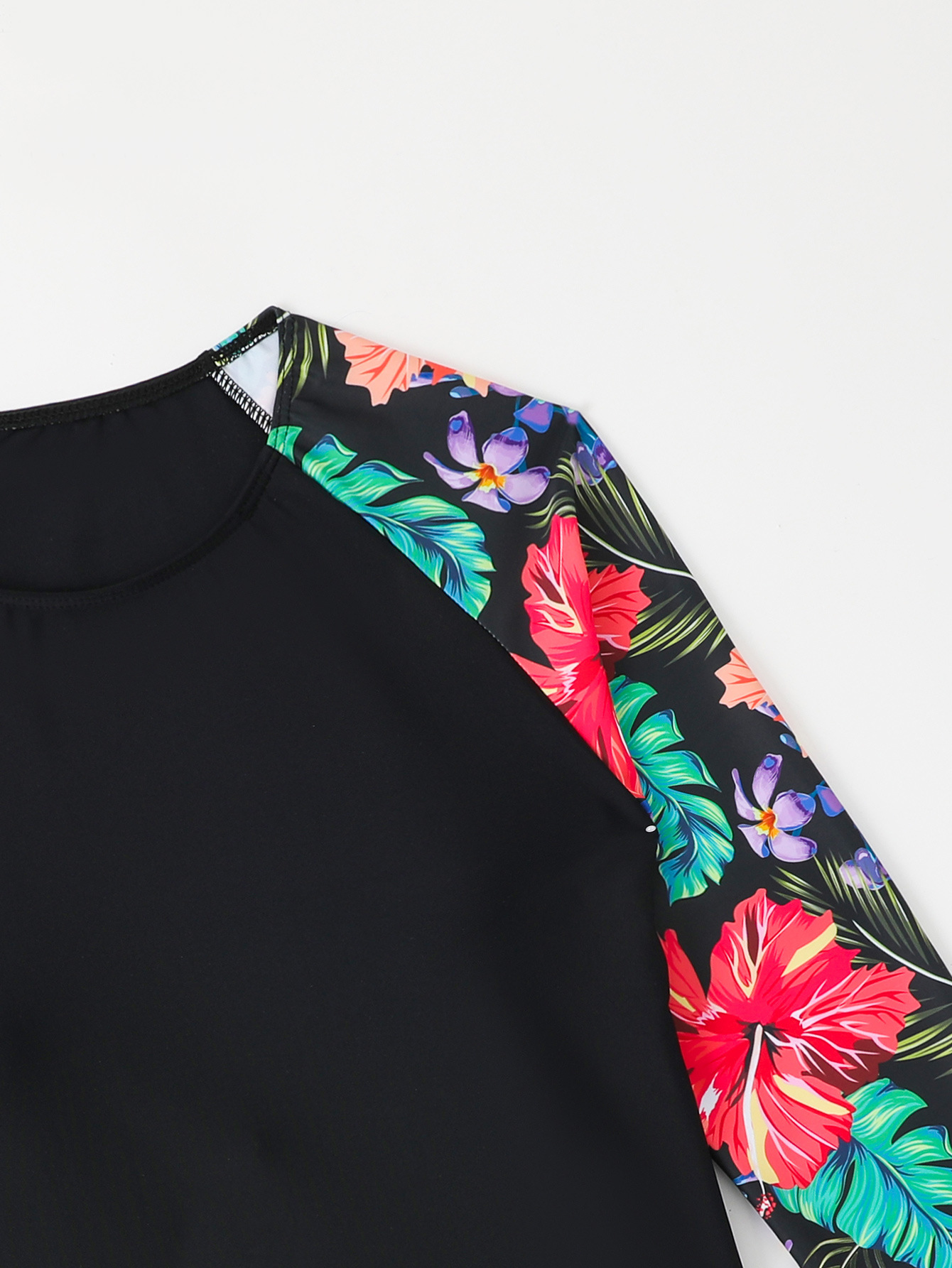 Frauen sexy langarm split bikini badeanzug frauen_voghion.com