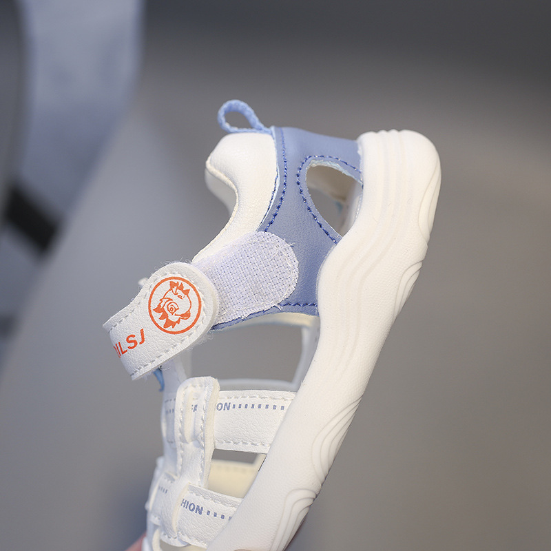 Boys Walking Summer New Anti Slip Soft Sole Beach Shoes Baby Headband Functional Sandals Girl Hollow Out_voghion.com