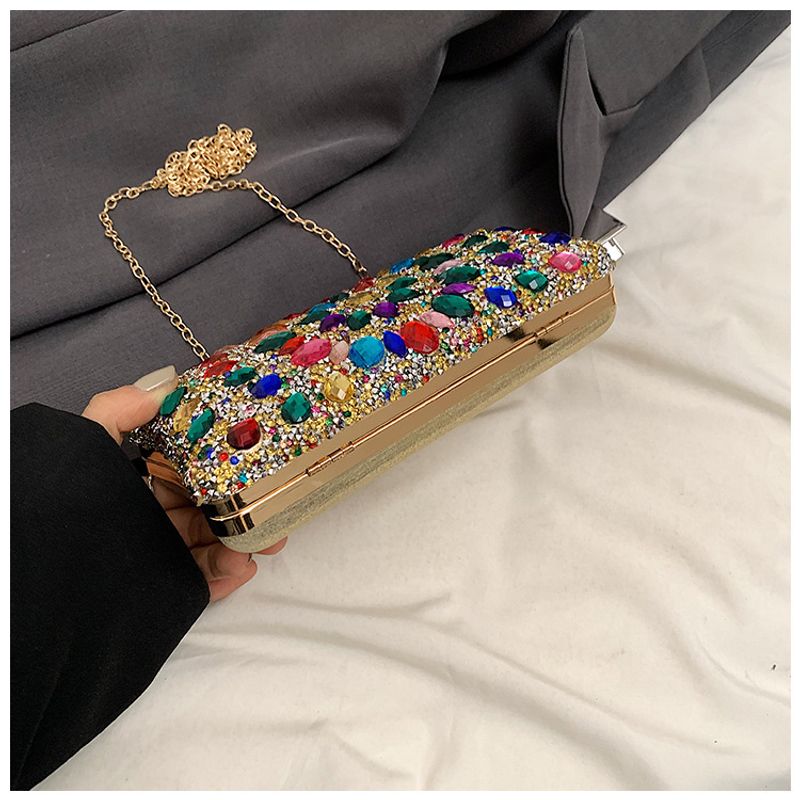 Bags Women's bags 2004 new fashion colored dia stylish shoulder ins texture crossbody chain box bag_voghion.com