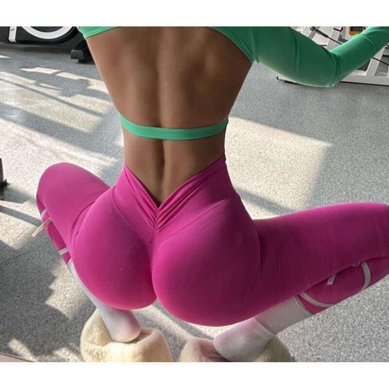 【2645 Mensen Collectie】 Lange Sexy Hete Meid Met Borstkussen, Rugloze Yogakleding, Fitnesstraining, Trendy Lange_voghion.com