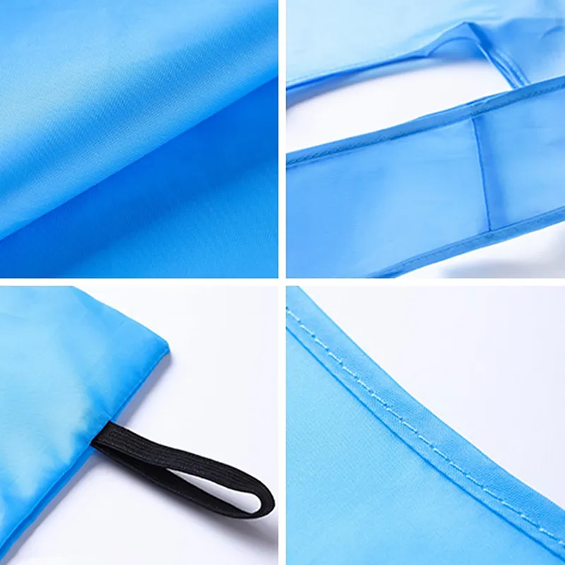 Solid Color Foldable Shopping Reusable Grocery Eco-Friendly Shoulder Handbag For Travel Supermarket Tote Bag_voghion.com