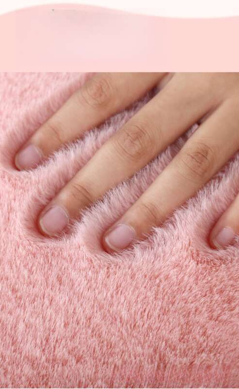 Minimalist Home Sofa Core, Solid Colour Otter Plush Car Cushion Cover, Lumbar Protector_voghion.com