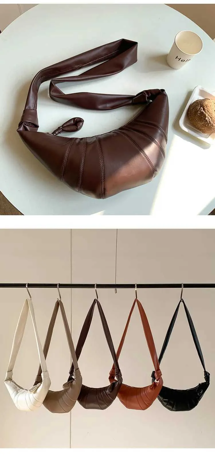 Croissant hobo schoudertas dames engelse stijl pu_voghion.com