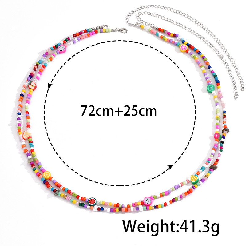 Jewelry Bohemian shell tassel waist ethnic style rice bead beaded adjustable body chain_voghion.com