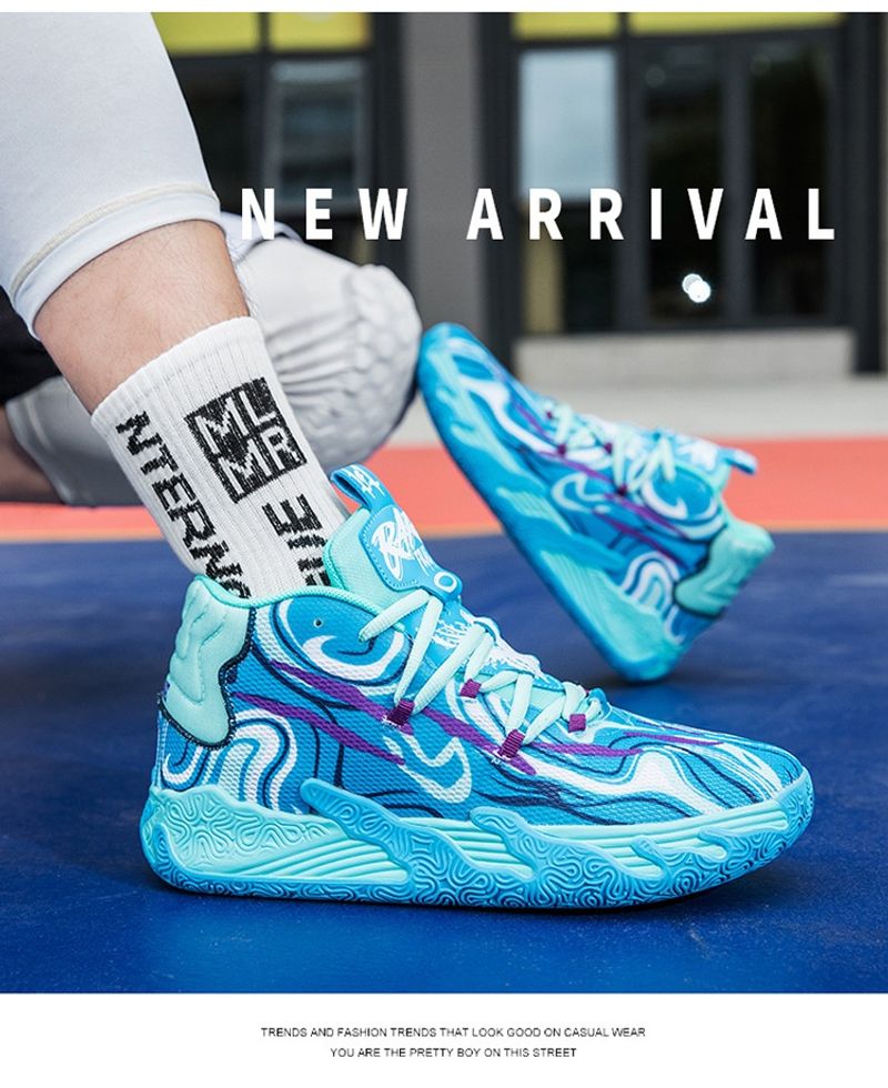 Paarse heren dames indoor en outdoor lage schokabsorberende antislip stevige basketbalschoenen_voghion.com