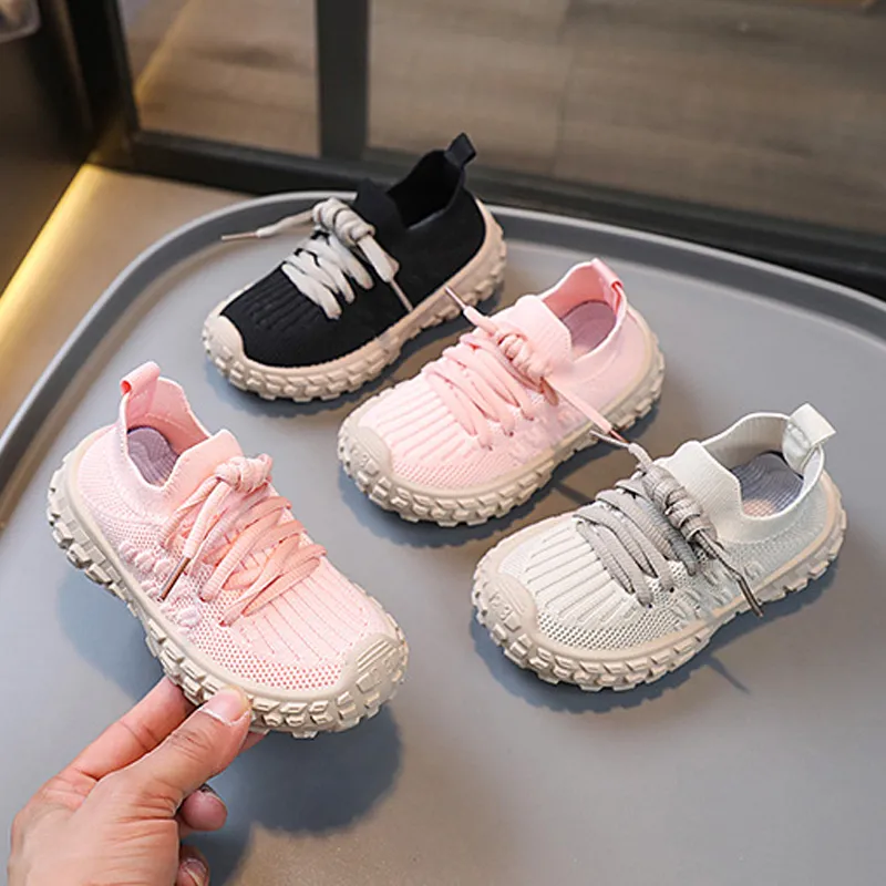 Fashion Sport Running Soft Casual Breathable Spring Autumn Happysteps Baby Boys Girls Bottom Non-Slip Kids Sneakers_voghion.com