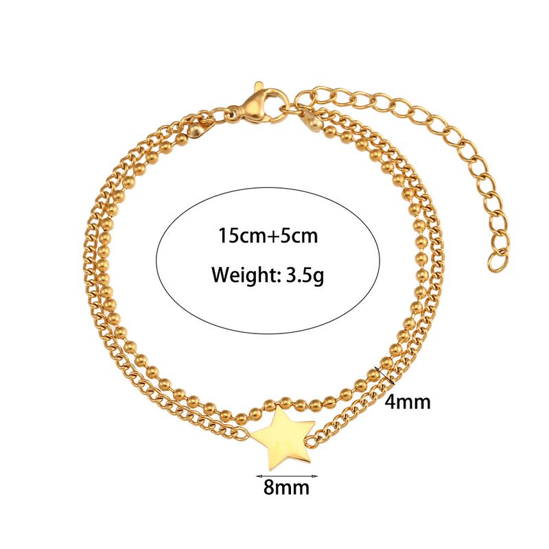 Simple Style Geometric Layered Stainless Steel Bracelets_voghion.com