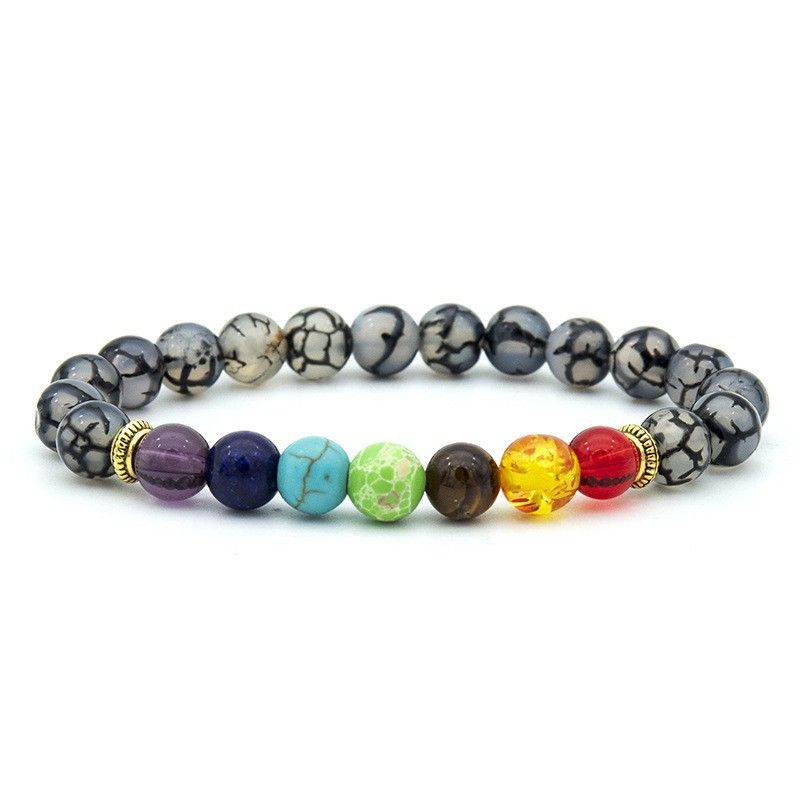 Colorful Volcanic European And American Cross Border New Hand Beaded Men's Natural Tiger Eye Stone Bracelet_voghion.com