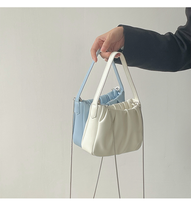 Neue handliche kleine Wolke im französischen Stil 2024 Sommernische plissiert einfache und modische Umhängekette mit einer Schulter_voghion.com