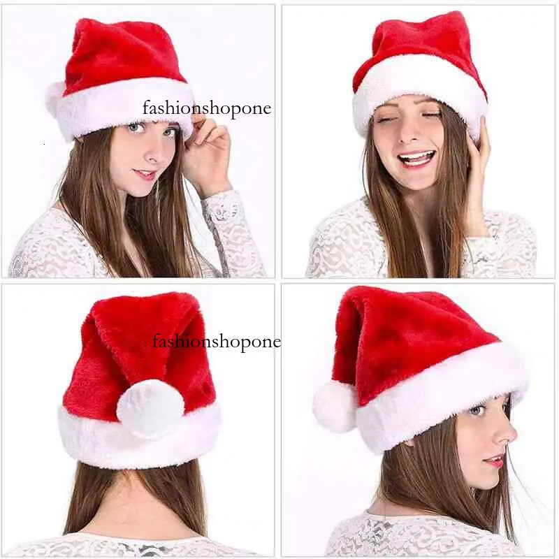 2024Christmas Hats New Year Thick Plush Adults Kids Hat Christmas Decorations For Home Xmas Santa Claus Gifts Warm_voghion.com