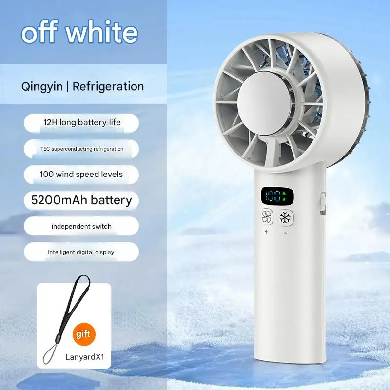 Ventilateur de poche réfrigérant avec affichage led rechargeable_voghion.com