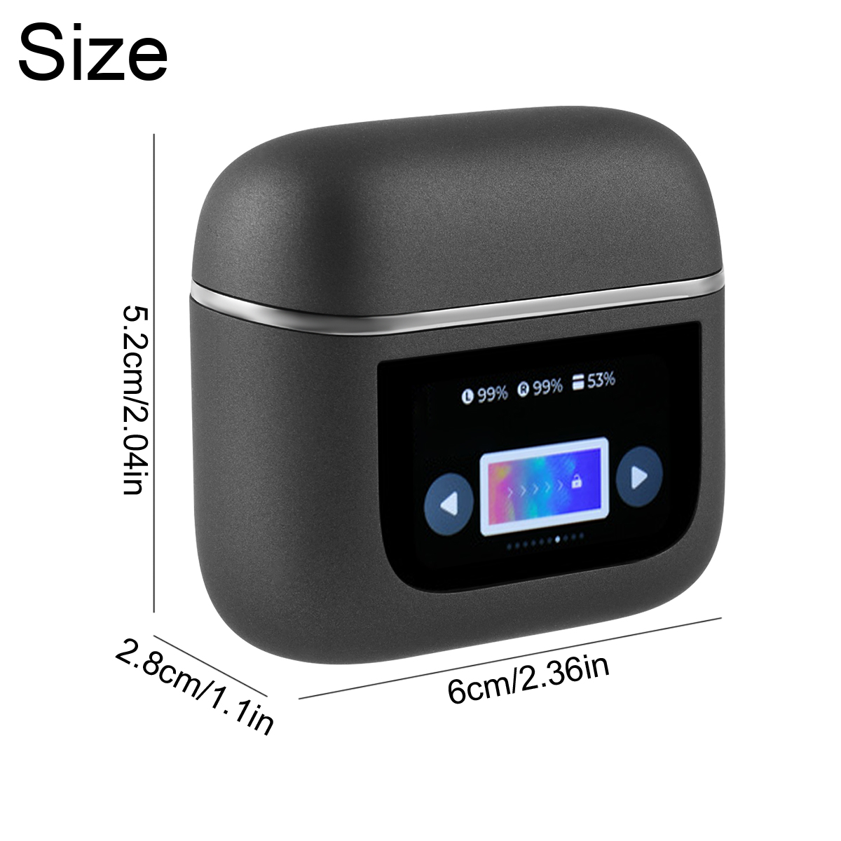 TWS Smart Touch Screen Earbuds Wireless Bluetooth Headphones Headset With Mic Stereo_voghion.com