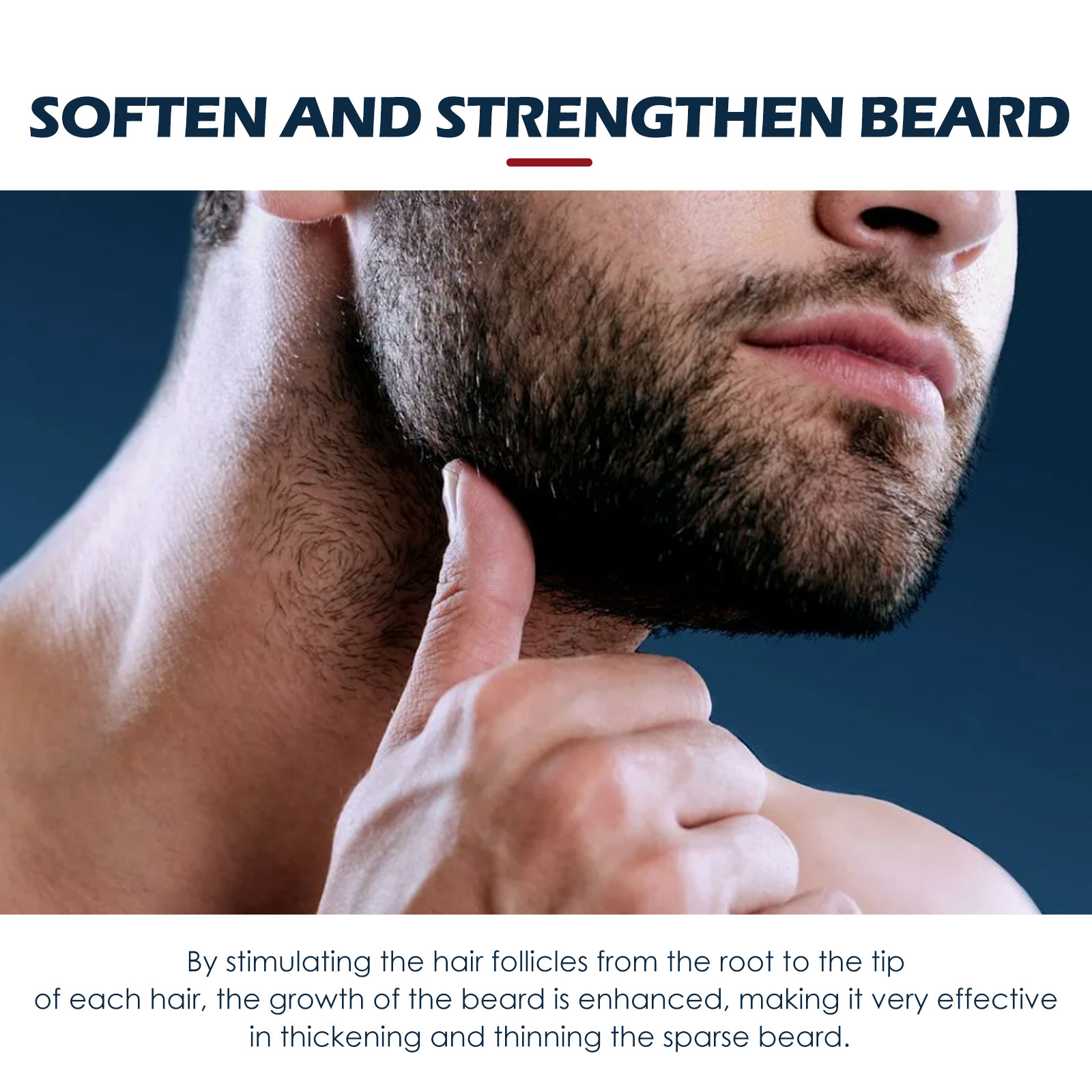 EELHOE Beard Treatment Oil, Strong Fur Root Moisturizing Soft Brightening Men's Beard Nourishing Thick Hair Essential Oil_voghion.com