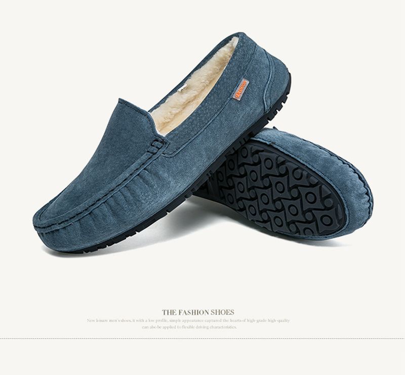 501-3 Wanter Männer Bean Cotton Driving Low-Top Mid-Mouth Flip-On waarm flaach Casual Liederschuhe mat Veet_voghion.com