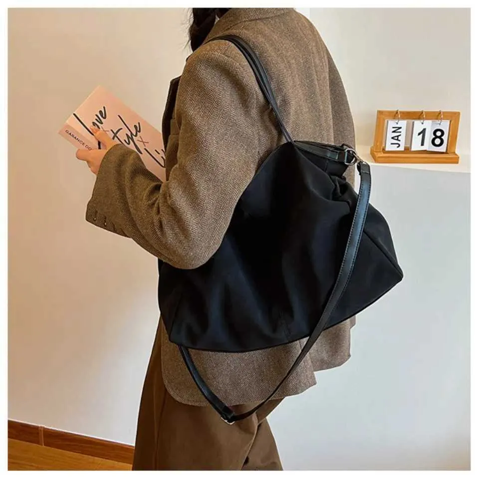 Borsa a tracolla vintage classica retrò alla moda in morbida pelle PU casual con tracolla singola, grande capacità_voghion.com