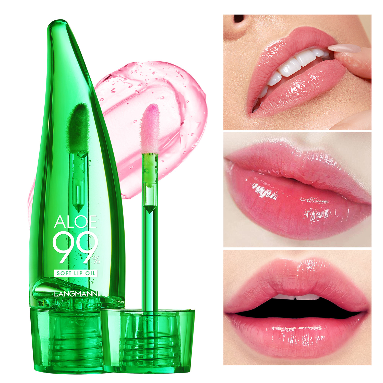 Aloe Vera Gloss Temperature Changing Glaze Moisturizing Balm Lip Oil_voghion.com