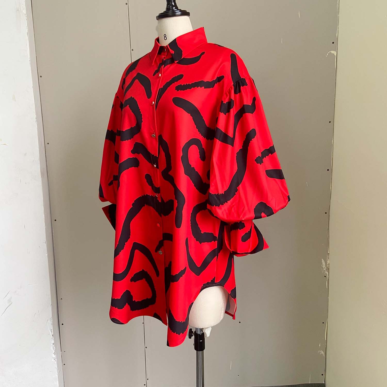 Women's Clothing temperament commuter printed shirt dress dress_mkmklike.com