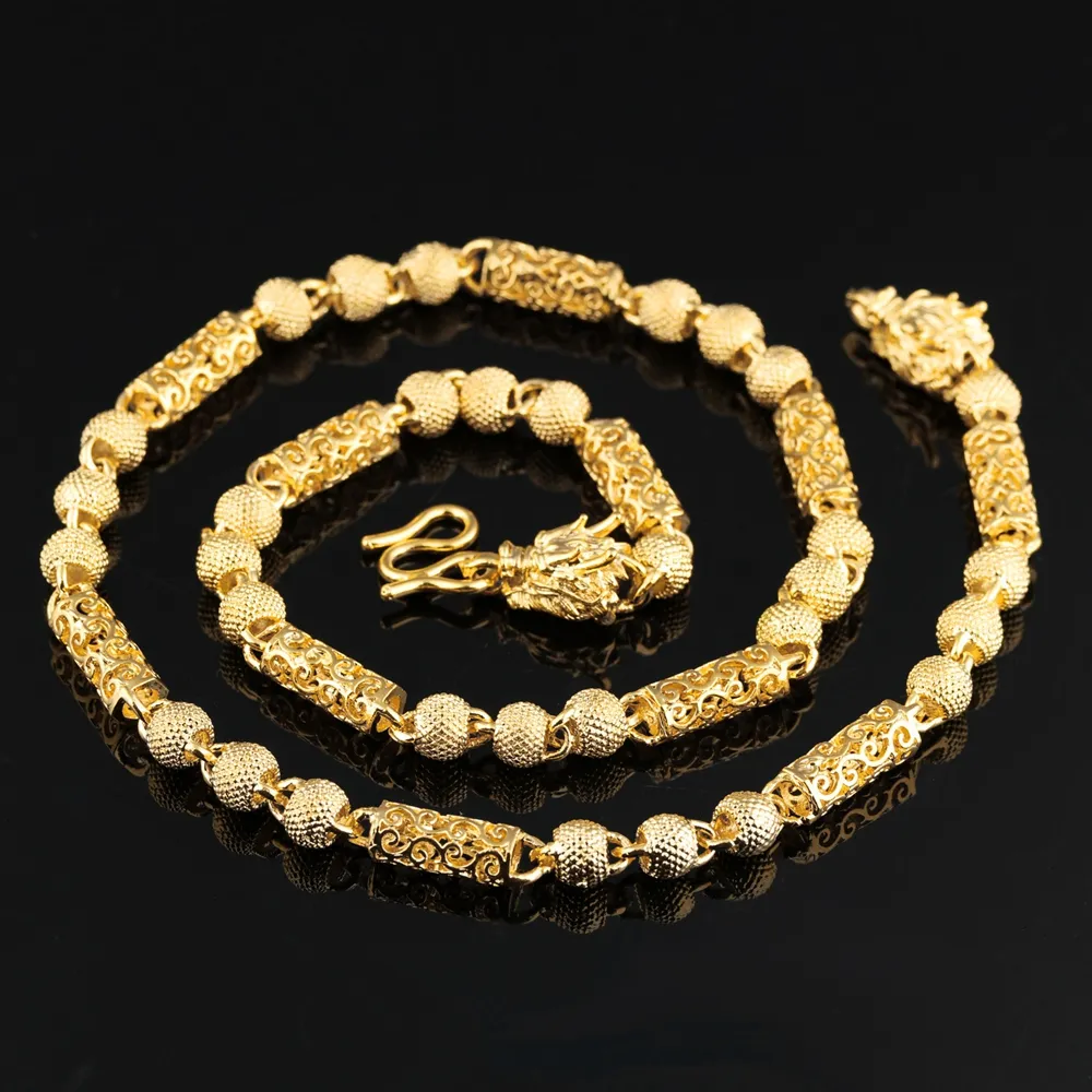 Chains Coarse Domineering Men Necklace Yellow Gold Filled Hip Hop Fashion Mens Chain Jewelry_voghion.com