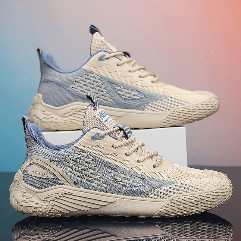 Straight men's breathable sports and leisure running soft soled mesh board shoes, trendy shoes_voghion.com