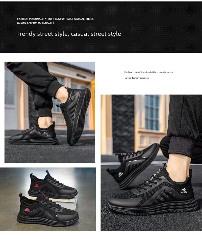 [Preferred] 8109 New Comfortable Breathable Flying Mesh Soft Sole High Quality Trendy Men's Shoes_voghion.com
