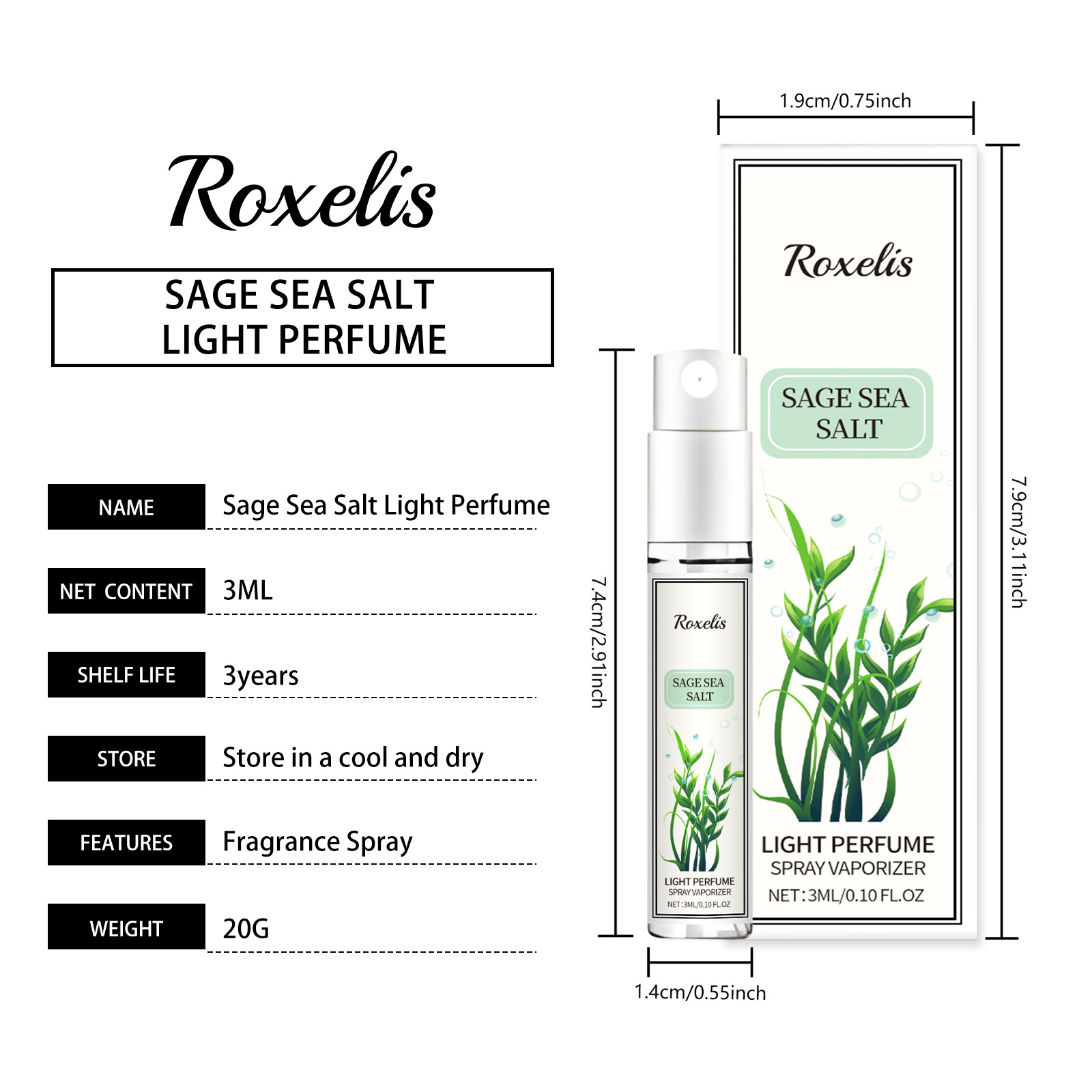 Roxelis salvia havssalt eau de parfum långvarig fräsch doft_voghion.com