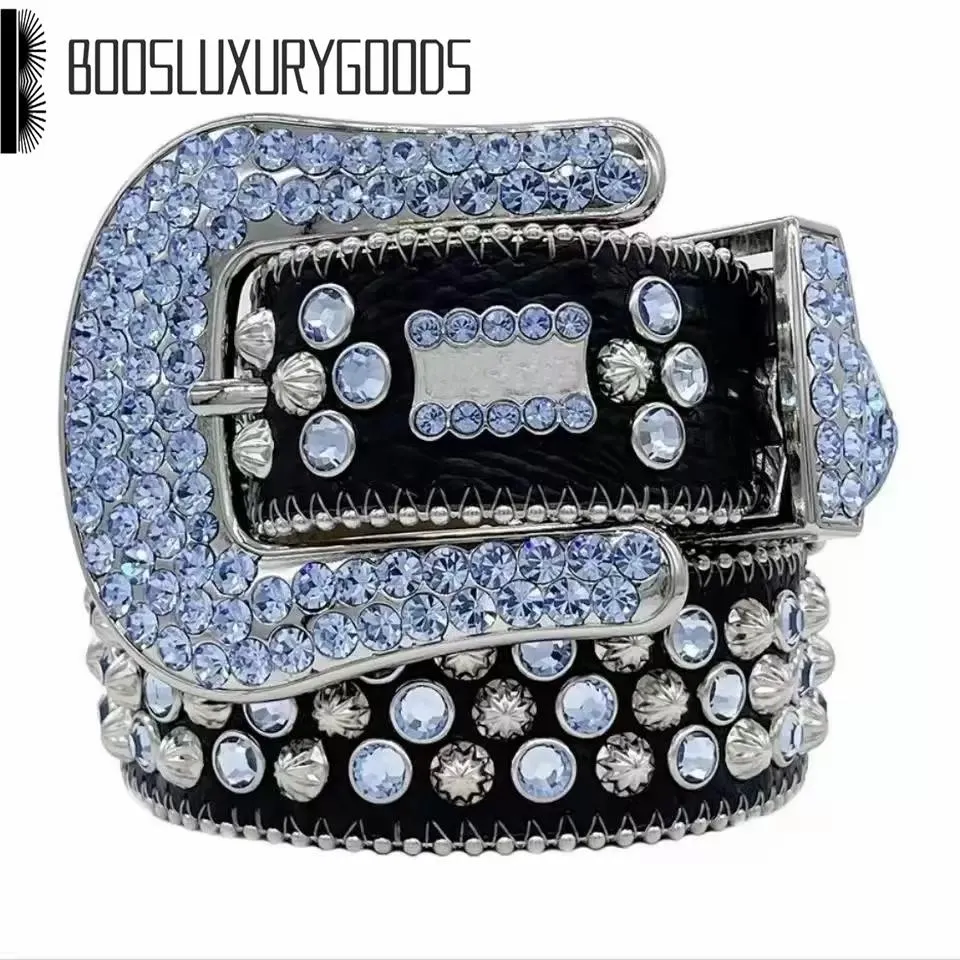 Ceinture BB de haute qualité strass bling MICHAEL femme hommes ceintures de créateur KOR cadeau d'anniversaire SACS À MAIN cintura uomo bleu_voghion.com