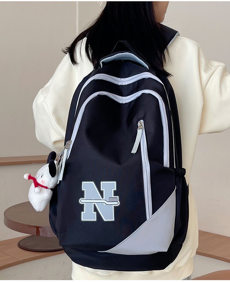 Mochila masculina e feminina de grande capacidade, à prova d'água, resistente ao desgaste, bolsa de viagem para curta distância ao ar livre, simples e_voghion.com