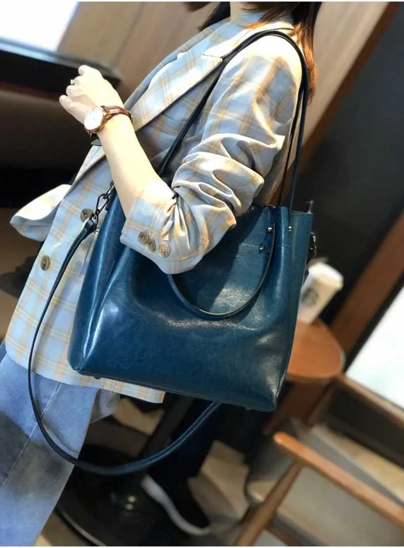Dames handtas van echt leer in cowboy stijl als schoudertas_voghion.com
