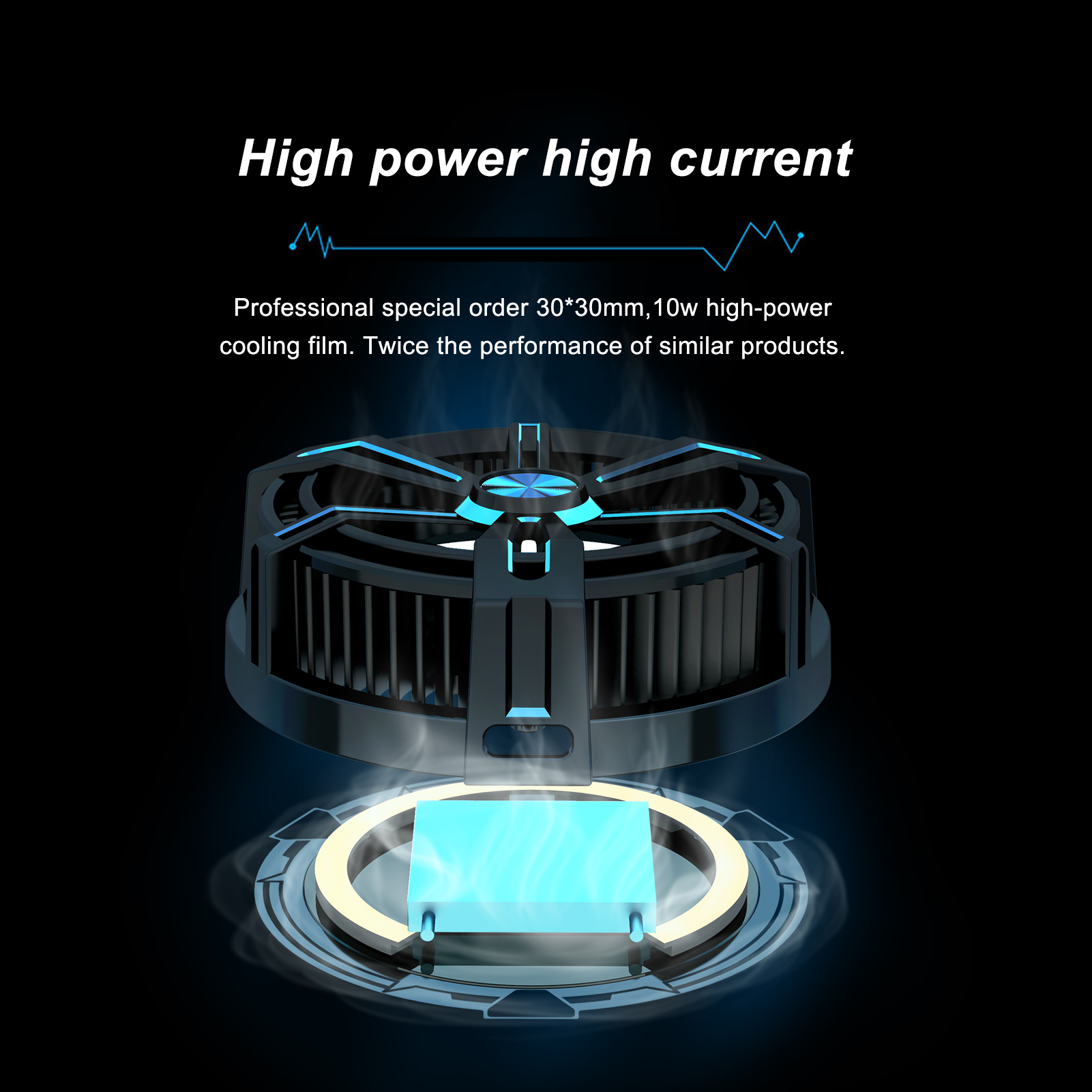 Ventilator magnetic de răcire a telefonului mobil semiconductor fără fir Radiator de disipare a căldurii Tabletă fără fir Smartphone Radiator de căldură_voghion.com