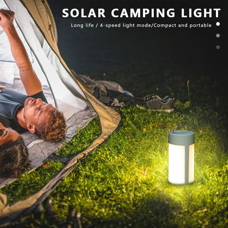 Vanjski solarni kamping prijenosni uređaj za kampiranje s dugom izdržljivošću LED svjetlo za upozorenje vodootporno punjenje u hitnim slučajevima_voghion.com