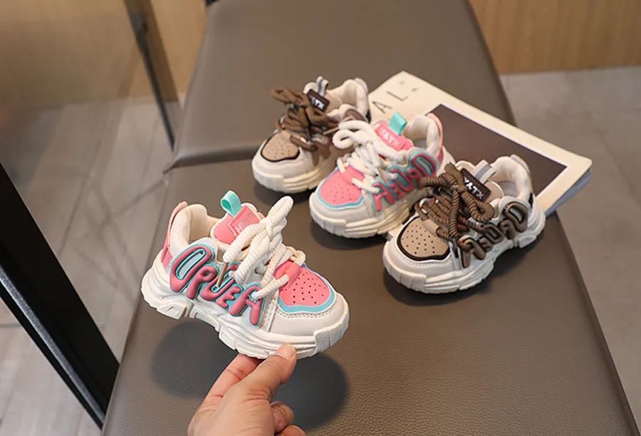 Zapatillas deportivas de color liso para bebé niña, niño pequeño, a la moda, Littlesprouts, tenis para correr para niños, tallas 21-36_voghion.com