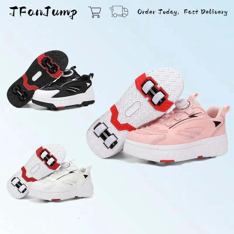 Patins de 4 rodas Deformation Double Row com rodas Tênis de skate de dupla finalidade 240701_voghion.com