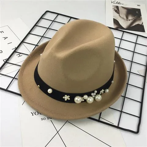 Κορεάτικο Φθινόπωρο-Χειμώνας Βρετανική Μόδα Ρετρό Τσόχα Μικρή Κωνική Τοπ με Σγουρά Άκρα για Άνδρες και Γυναικεία Κωνική Τάση Καπέλου Τζαζ_voghion.com