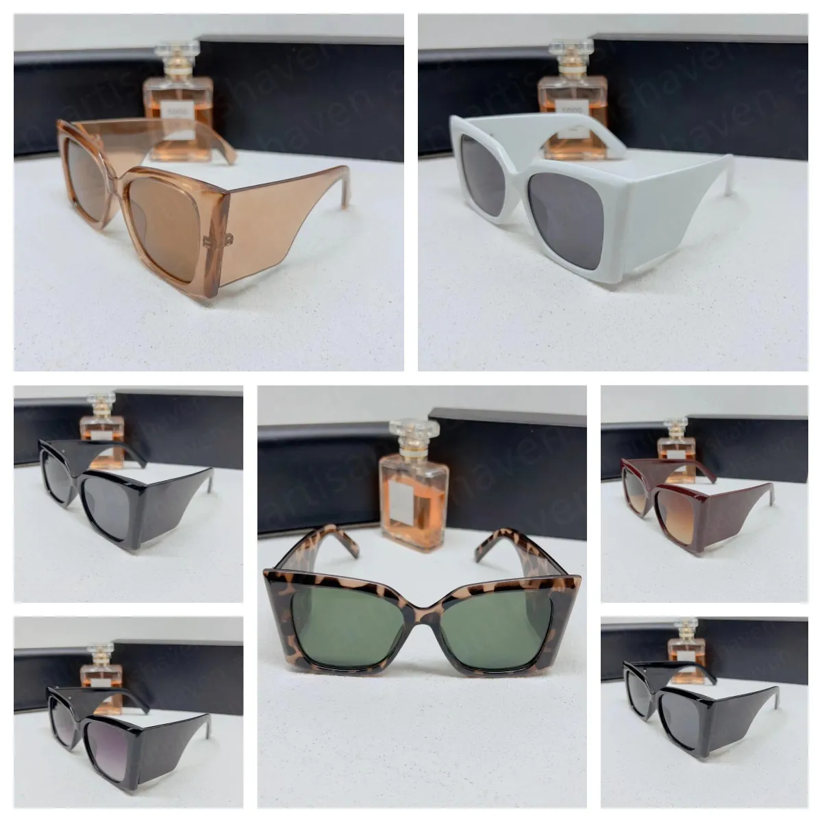 estampa de leopardo cor minimalismo várias mulheres óculos de sol de grife masculino boutique de alta qualidade_voghion.com