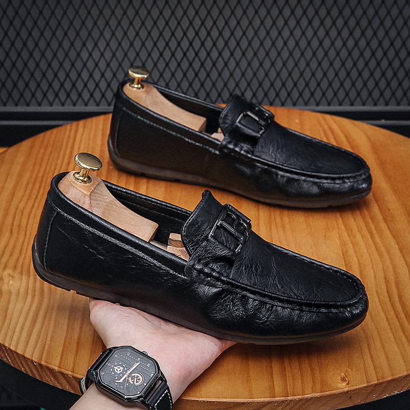 2025 Dou Für Männer Frühjahr Neue Stil Einen Schritt Faul Casual Business Leder Weiche Sohle Mode Britischen Lefu Schuhe B370_voghion.com